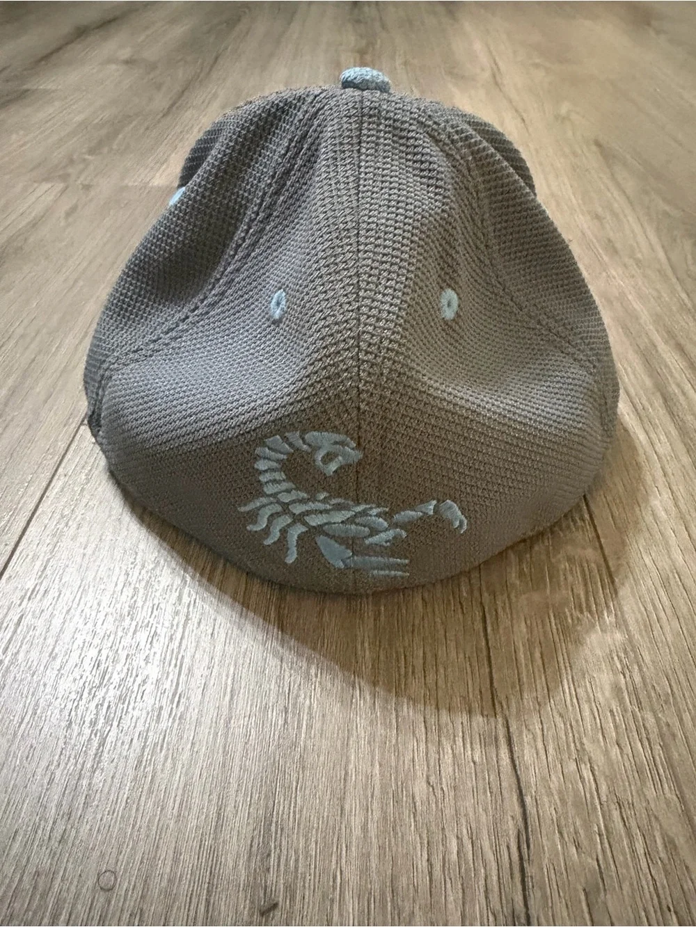 adidas Gray and Light Blue Snapback Hat with Red 'S' Patch